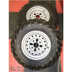 PAIR QUAD TIRES AT24 X 8-12