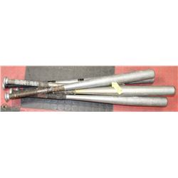 LOT OF 5 ALUMINUM BATS