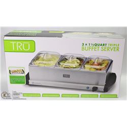 BRAND NEW TRU TRIPLE BUFFET SERVER WITH 3 X 1 1/2