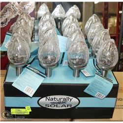 NEW 16 PK NATURALLY SOLAR CRACKLE GLASS LIGHTS X3