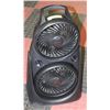 Image 1 : BLACK HONEYWELL DOUBLE FLOOR FAN,