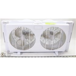 WHITE DUAL FAN, WINDOW FAN - HOUSEHOLD