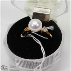 #45-FRESH WATER PEARL WHITE RING