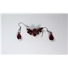 Image 1 : 15 - GARNET COLORED DROP EARRINGS
