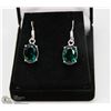 Image 1 : #9-GREEN APATITE GEMSTONE EARRINGS
