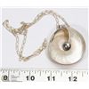 Image 1 : STERLING CHAIN WITH SHELL & STERLING SILVER