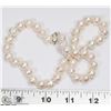 Image 1 : FRESHWATER PEARL NECKLACE WITH STERLING CLASP