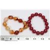 Image 1 : LOT OF 2 SEMI-PRECIOUS STRETCH BRACELETS.