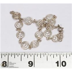 STERLING SILVER ANKLET/BRACELET.