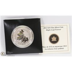 2012 CANADIAN $10 FINE SILVER MAPLE LEAF FOREVER