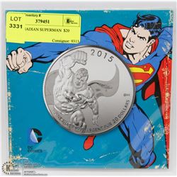 2015 CANADIAN SUPERMAN  $20 DOLLAR