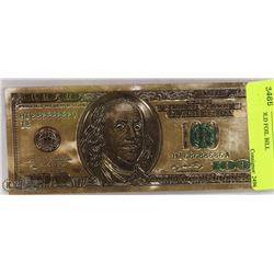 US 100$ GOLD FOIL BILL ***NOT LEGAL TENDER