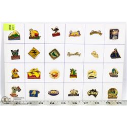 SHEET OF AUSTRALIA COLLECTORS PINS
