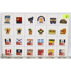 SHEET OF CANADA GAMES 89' COLLECTORS PINS