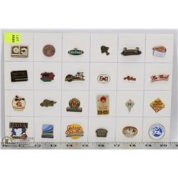 SHEET OF FOOD AND DRINK COLLECTORS PINS