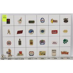 SHEET OF FOOD AND DRINK COLLECTORS PINS