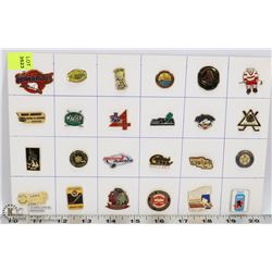 SHEET OF HOCKEY COLLECTORS PINS