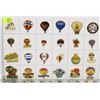 Image 1 : SHEET OF HOT AIR BALLOONS COLLECTORS PINS