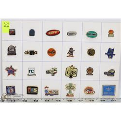 SHEET OF MEDIA COLLECTORS PINS