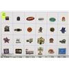 Image 1 : SHEET OF MEDIA COLLECTORS PINS