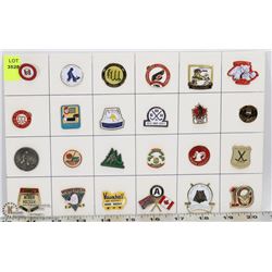 SHEET OF MINOR HOCKEY COLLECTORS PINS