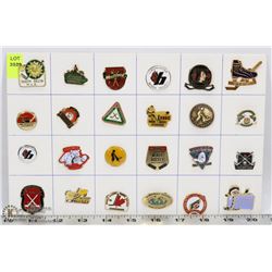 SHEET OF MINOR HOCKEY COLLECTORS PINS