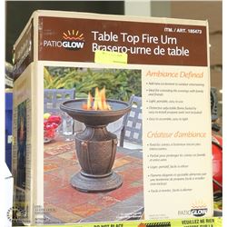 PATIO GLOW TABLE TOP FIRE URN