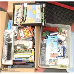 LOT OF ASST COLLECTIBLE TRAINS AND TRAIN PARTS.