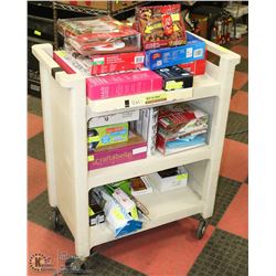 COMMERCIAL CLEAN UP CART ON WHEELS