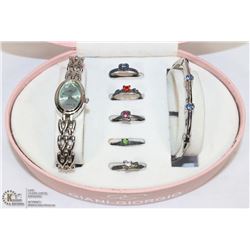 GIANI-GIORGIO WATCH RING AND BRACELET SET