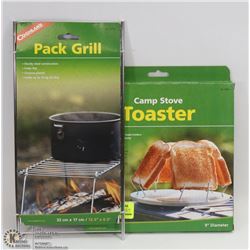 NEW PACK GRILL SOLD WITH CAMP STOVE TOASTER