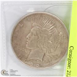 1922 PEACE SILVER DOLLAR.