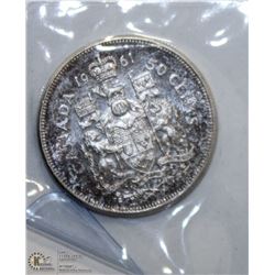 1961 CANADA SILVER 50 CENT PIECE