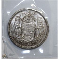 1957 CANADA SILVER 50 CENT PIECE