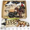 Image 1 : TRAY LOT OF VINTAGE METAL AND OTHER FIGURINES.