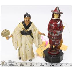 PAIR OF APPROX 120 YEARS CAST IRON ASIAN FIGURES