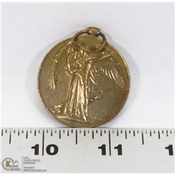 ORIGINAL WWI MEDALLION "THE GREAT WAR FOR