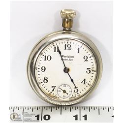 WESTLOCK POCKET BEN POCKET WATCH, STYLE 1, WIND UP