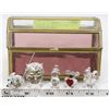 Image 1 : LEAD GLASS BOX CONTAINING 5 CRYSTAL ANIMALS