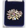 Image 1 : VINTAGE AURORA BOREALIS RHINESTONE BROOCH
