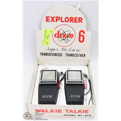 A PAIR OF 1960'S DIXIE EXPLORER TRANSISTOR WALKIE