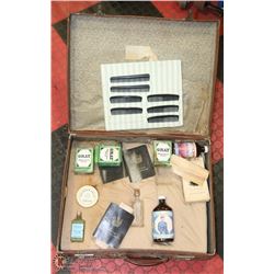 VINTAGE SALESMAN SAMPLE SUITCASE WITH CONTENTS