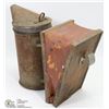 Image 2 : PRIMITIVE BEE SMOKER WITH LEATHER BELLOWS