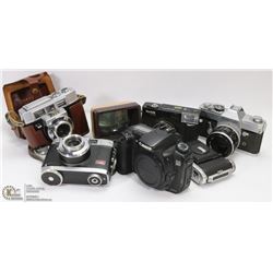 BOX OF ASSORTED VINTAGE CAMERAS