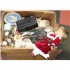 Image 1 : BOX OF ASSORTED ITEMS INCL DOLL, VINTAGE