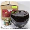 Image 1 : GREEN EARTH CERAMIC FIREPOT WITH FUEL