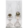 Image 1 : 2 COLLECTIBLE OIL LAMPS INCL 1900 DAISY PATTERN &
