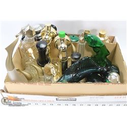 2) BOX OF AVON COLLECTIBLE ITEMS FROM 1950S-1970S.