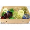 Image 1 : 3) BOX OF 14 ROSE BOWLS IN DIFFERENT SIZES & COLOR