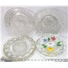 Image 1 : 8) 9 SERVING PLATTERS - DEPRESSION GLASS IN
